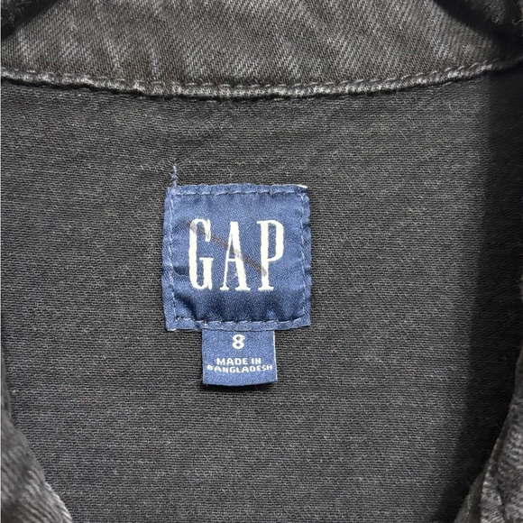 GAP Denim Mini Dress with Washwell in Black Wash - Size 8 - Picture 4 of 6